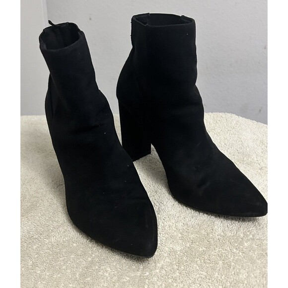 H & M Divided Womens Black  Block Heel Ankle Booties Size US 7 EU 38 - Picture 4 of 6